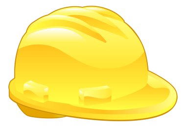 Shiny Yellow Hard Hat Illustration clipart