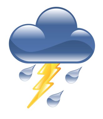 lightning storm illustration clipart