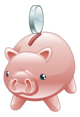 Savings Cute shiny piggy bank clipart