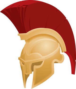 Illustration of Spartan helmet clipart