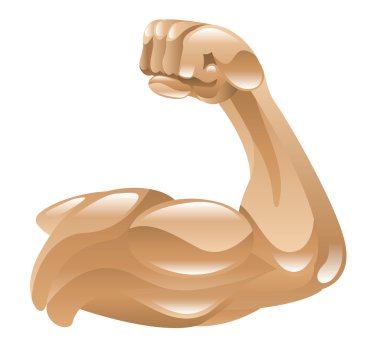 strong muscular arm Illustration clipart