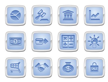 business and finance icon set clipart