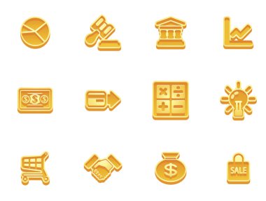 business and finance icons clipart