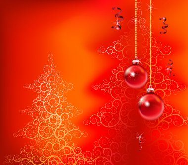 red christmas background clipart