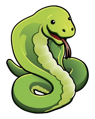 Cute cobra snake clipart