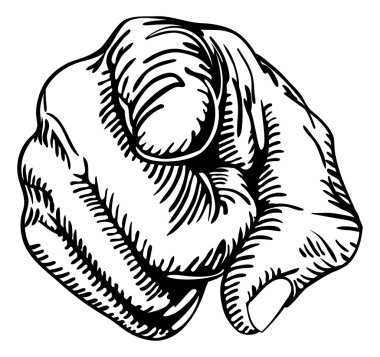 pointing the finger clipart