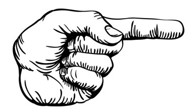 pointing the finger clipart