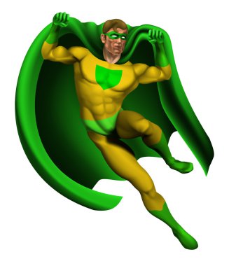 Amazing Superhero Illustration clipart