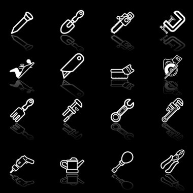 Tool icon set clipart