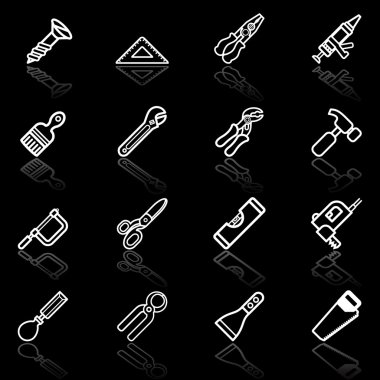 Tool icon set clipart