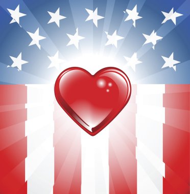 Patriotic Heart Background clipart