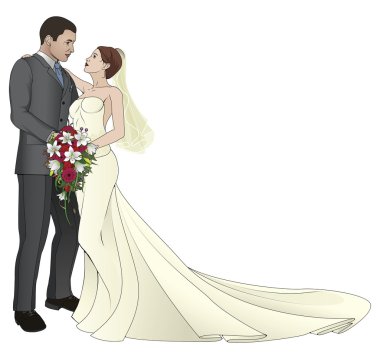 Bride and Groom clipart