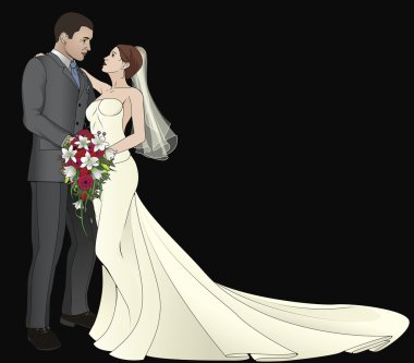 Bride and Groom clipart