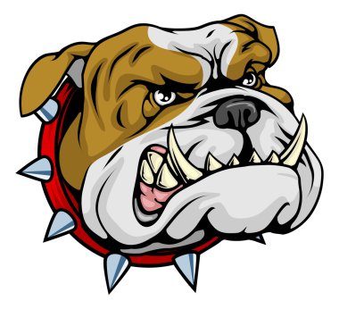 Mean bulldog mascot illustration