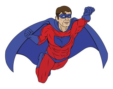 Superhero Illustration clipart