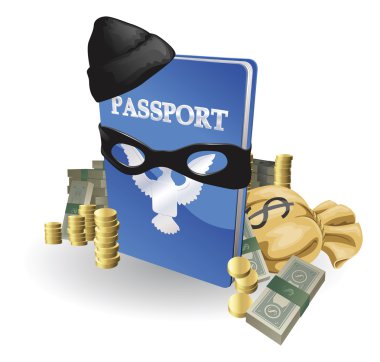 Identity theft concept clipart