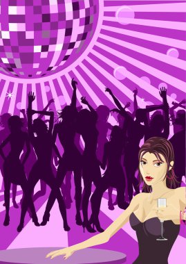 Ladys night illustration clipart