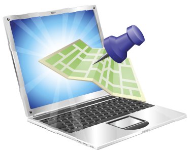 Computer map concept clipart