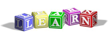 Learn alphabet blocks clipart