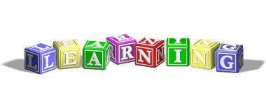 Learning alphabet blocks clipart