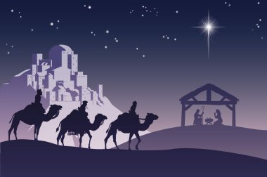 Christian Christmas Nativity Scene clipart