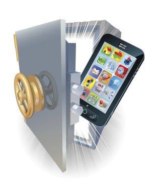 Phone protection concept clipart