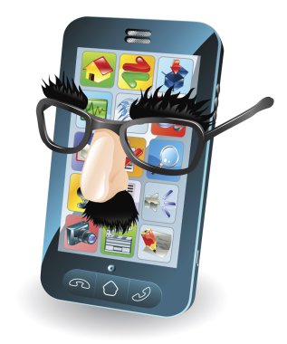 Mobile phone theft concept clipart