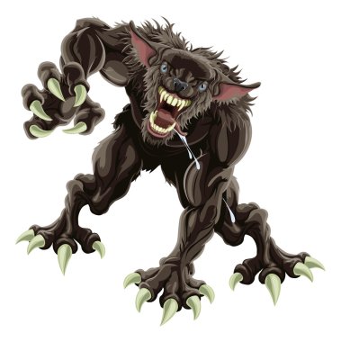 Werewolf illustration clipart
