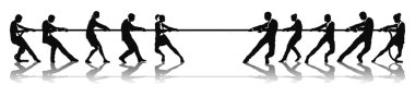 Business tug of war competition clipart