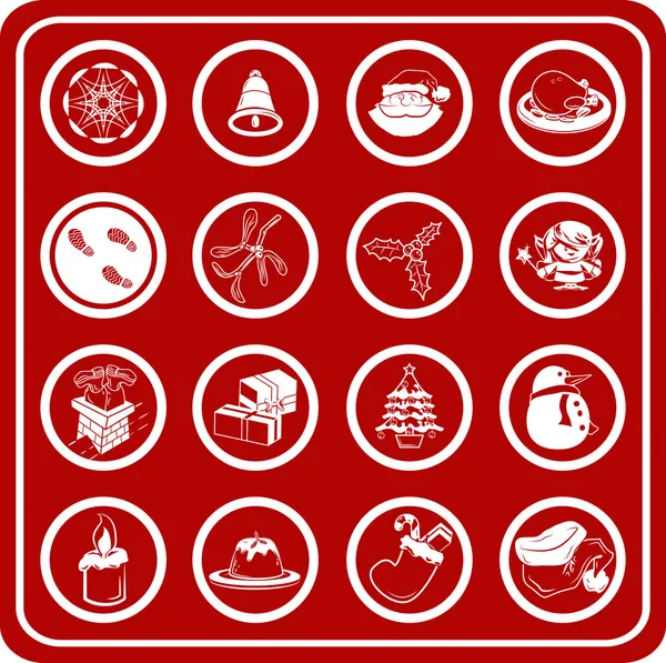 Christmas icon set — Stock Vector