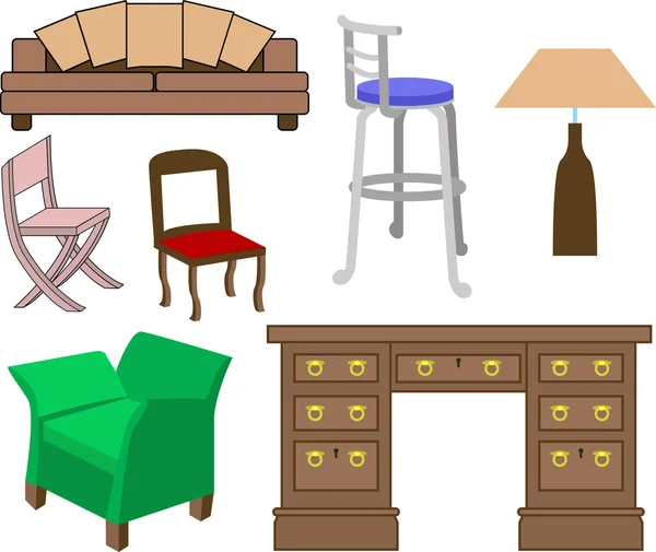 Набір меблів — стоковий вектор