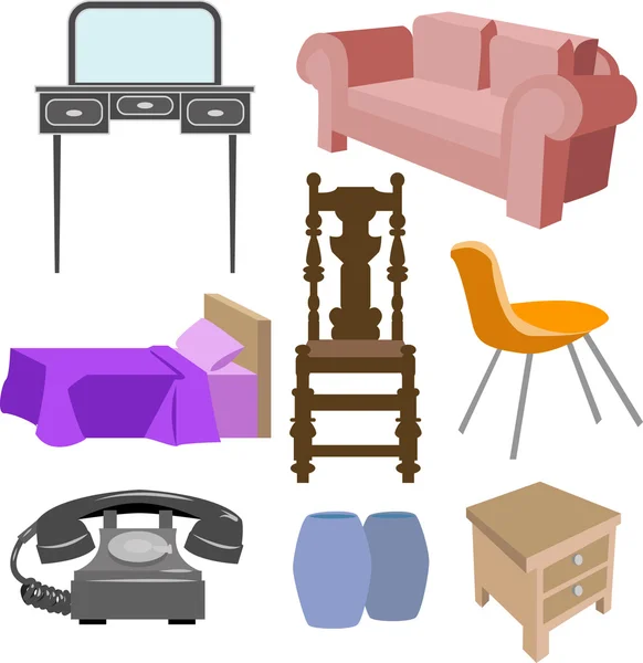 Комплект мебели — стоковый вектор