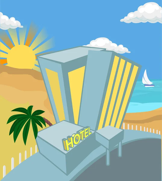 Hotel illustration — Stock vektor