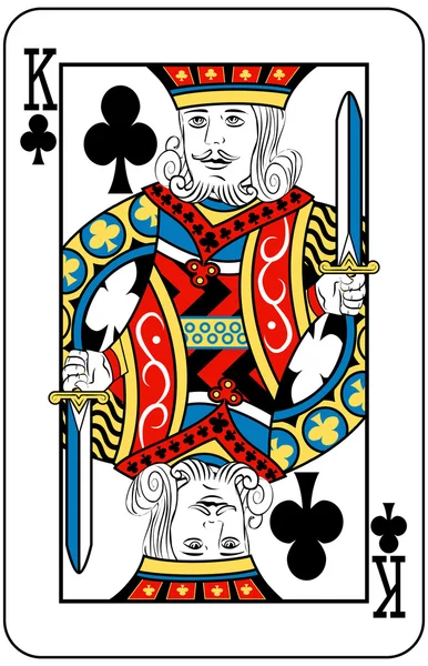 Koning van de Clubs — Stockvector