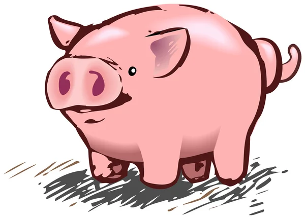 Ilustración de cerdo — Vector de stock