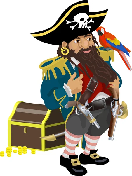 Pirat illustration — Stock vektor