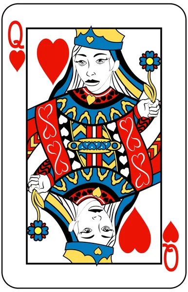 Reine des cœurs — Image vectorielle