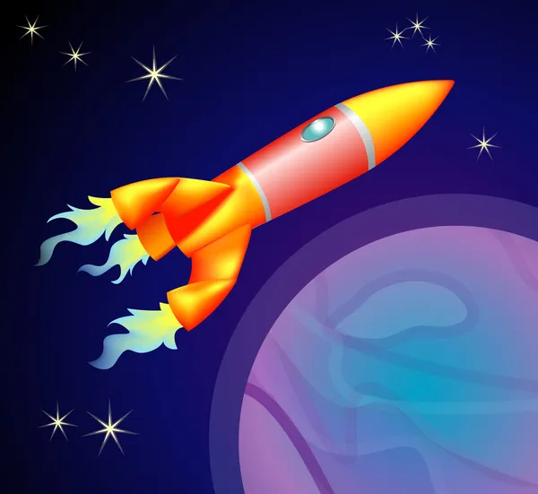 Raket illustratie — Stockvector