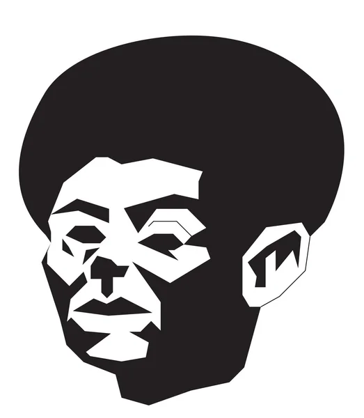 Abstract man with afro — Stock Vector