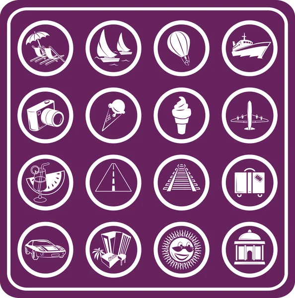 Travel and tourism Icons — Stock Vector