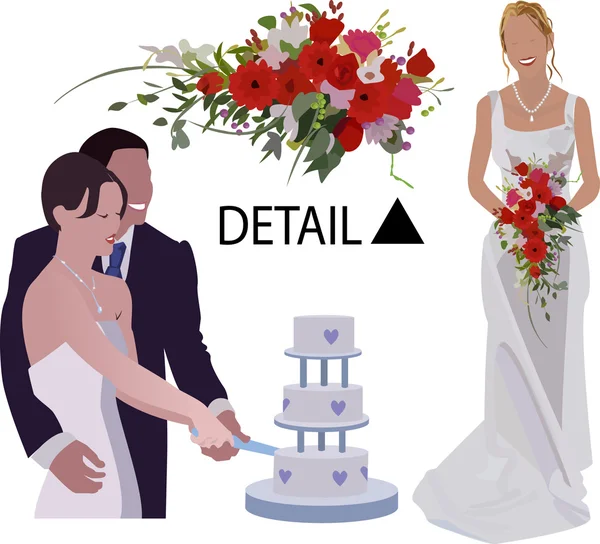 Wedding images — Stock Vector