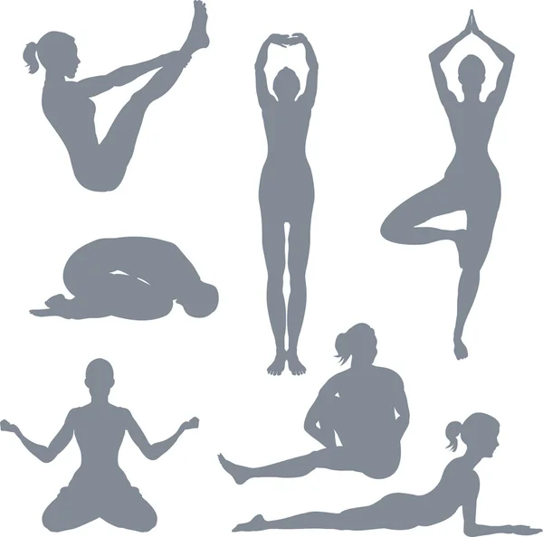 Пози йоги — стоковий вектор