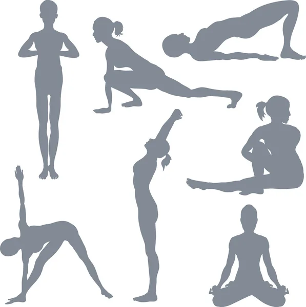 stock vector Yoga postures