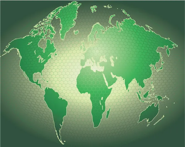 Mappa dinamica del mondo 3d con sfondo — Vettoriale Stock