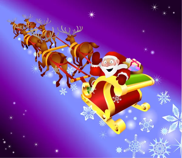 Ilustración de trineo de Navidad — Stockvector