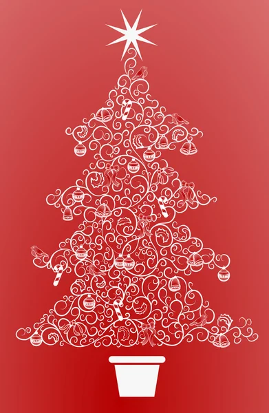Σχέδιο χριστουγεννιάτικου δέντρου — Διανυσματικό Αρχείο