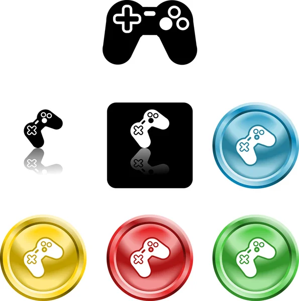 Símbolo do ícone do controlador de jogo — Vetor de Stock