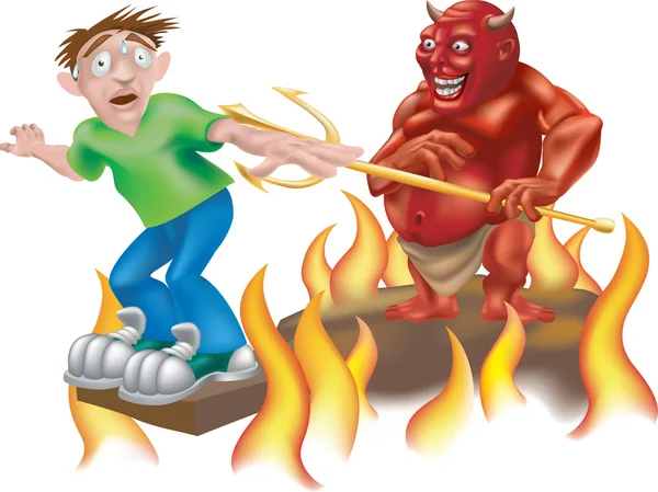 Ilustración del diablo — Vector de stock
