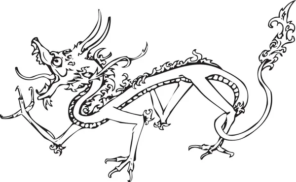 Orientalisk drake — Stock vektor