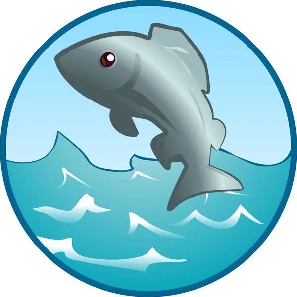 Skákací ryby ilustrace — Stockový vektor